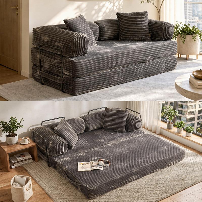 80 inch Oversized Boneless Sleeper Couch