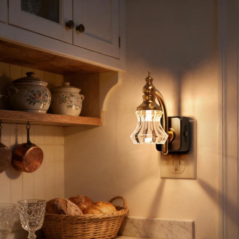 Vintage flower plug-in night light
